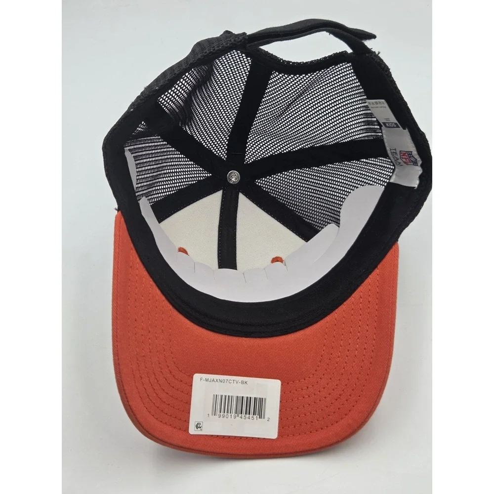 Youth Kids NFL Cincinnati Bengals Black/Orange Mesh Trucker Adjustable Hat New